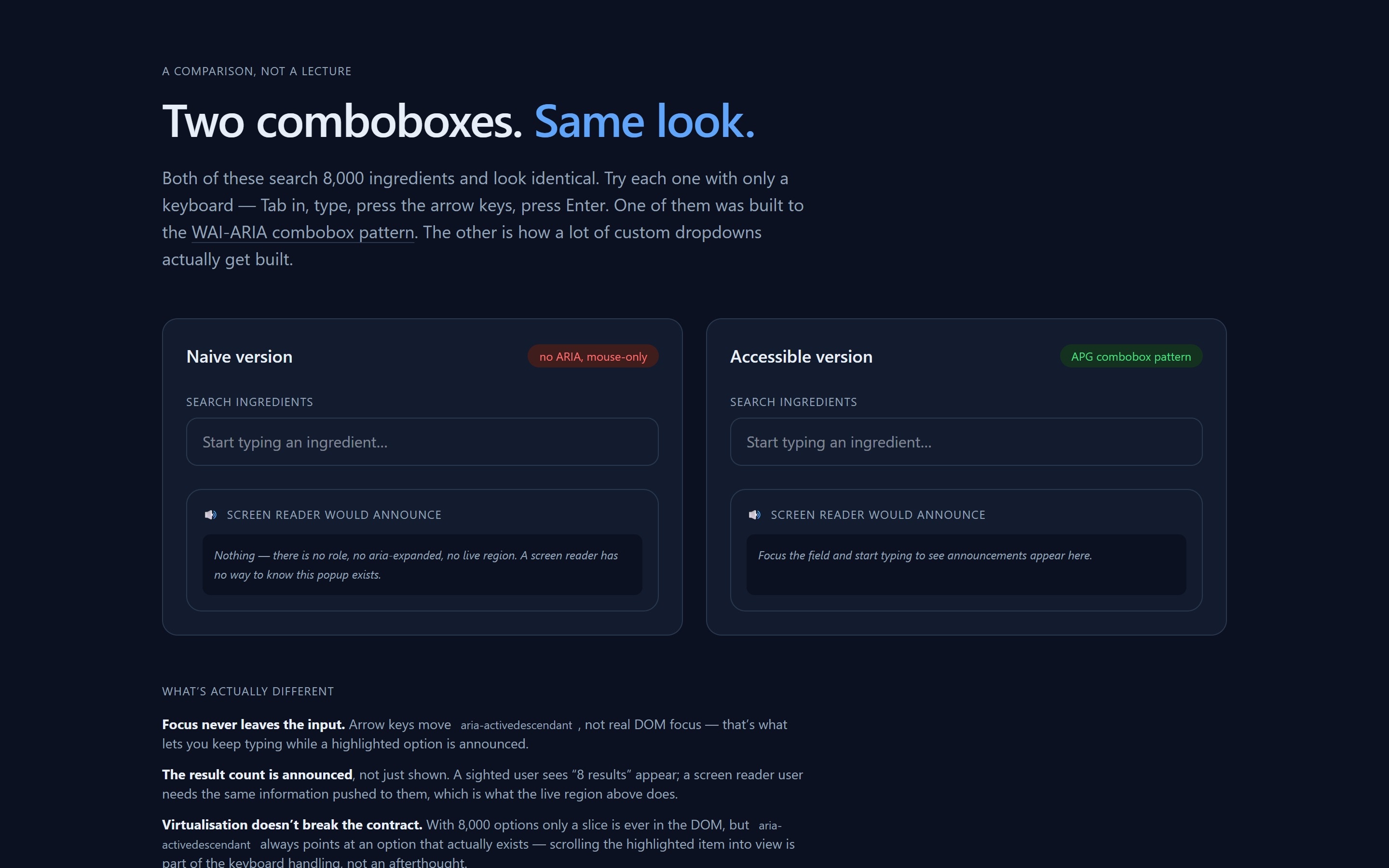 Both comboboxes, closed, with their badges